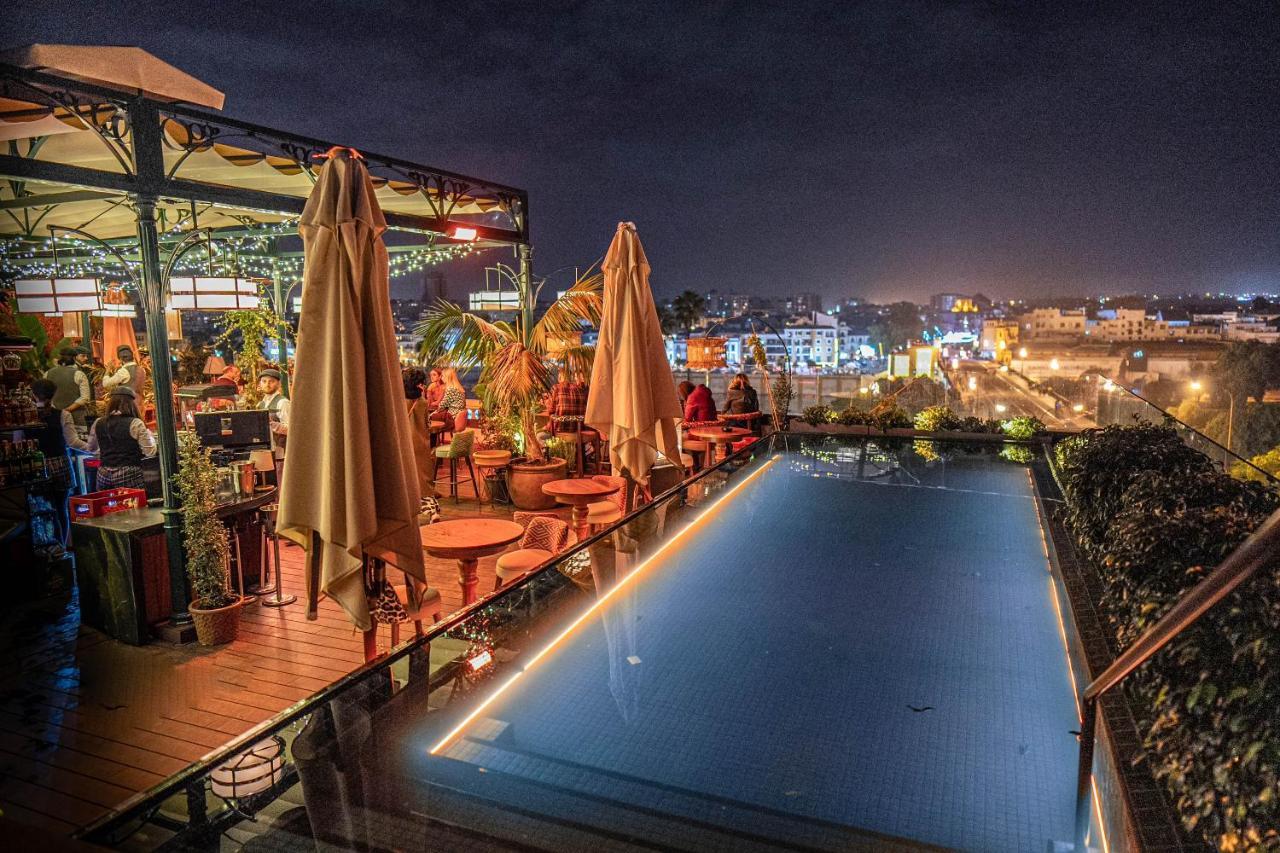 Hotel Lobby Sevilla Dış mekan fotoğraf Rooftop bar in Marrakech, Morocco
